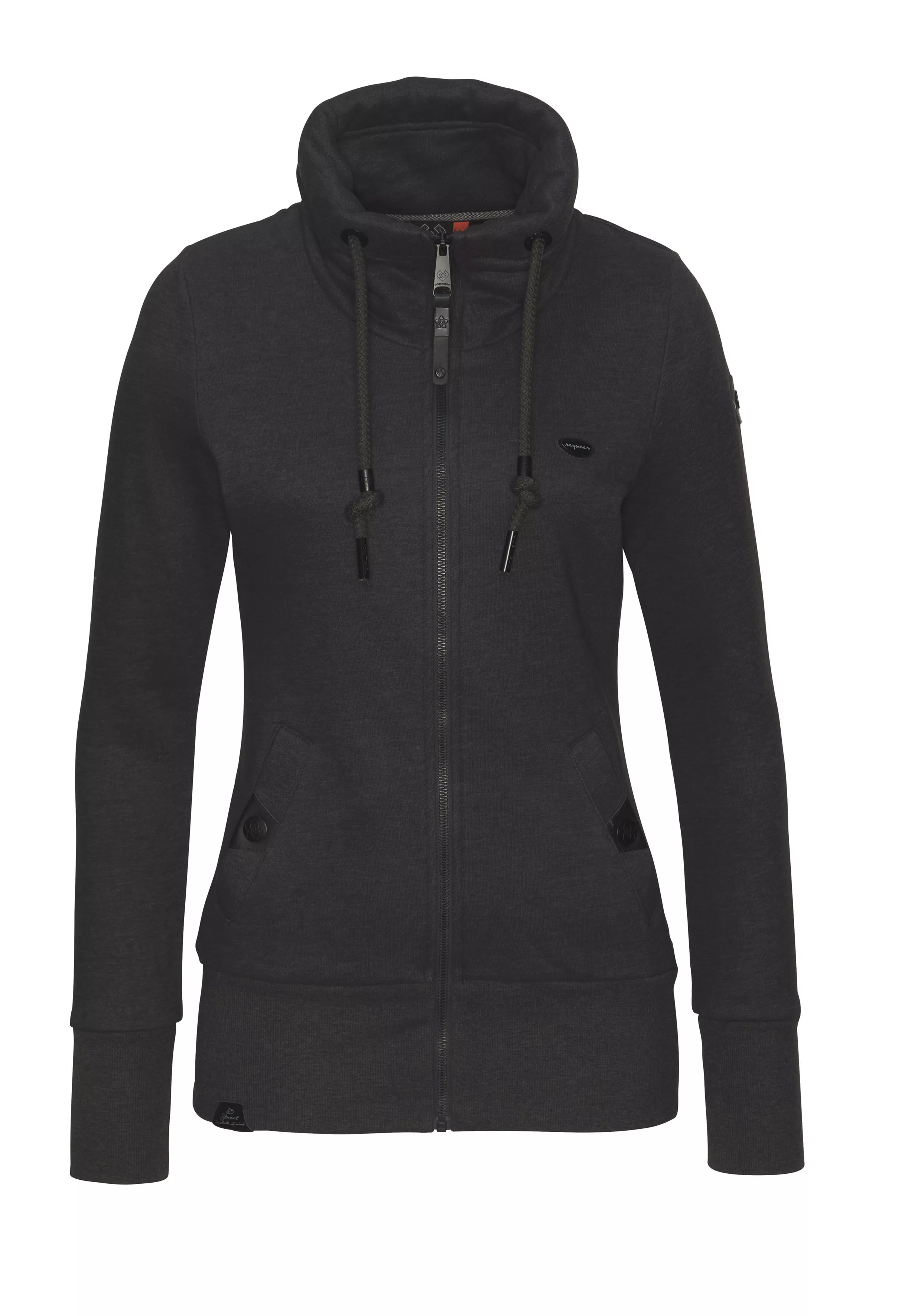 Ragwear Sweatjacke "RYLIE ZIP CORE", Stehkragen mit Kordelzug und seitliche günstig online kaufen