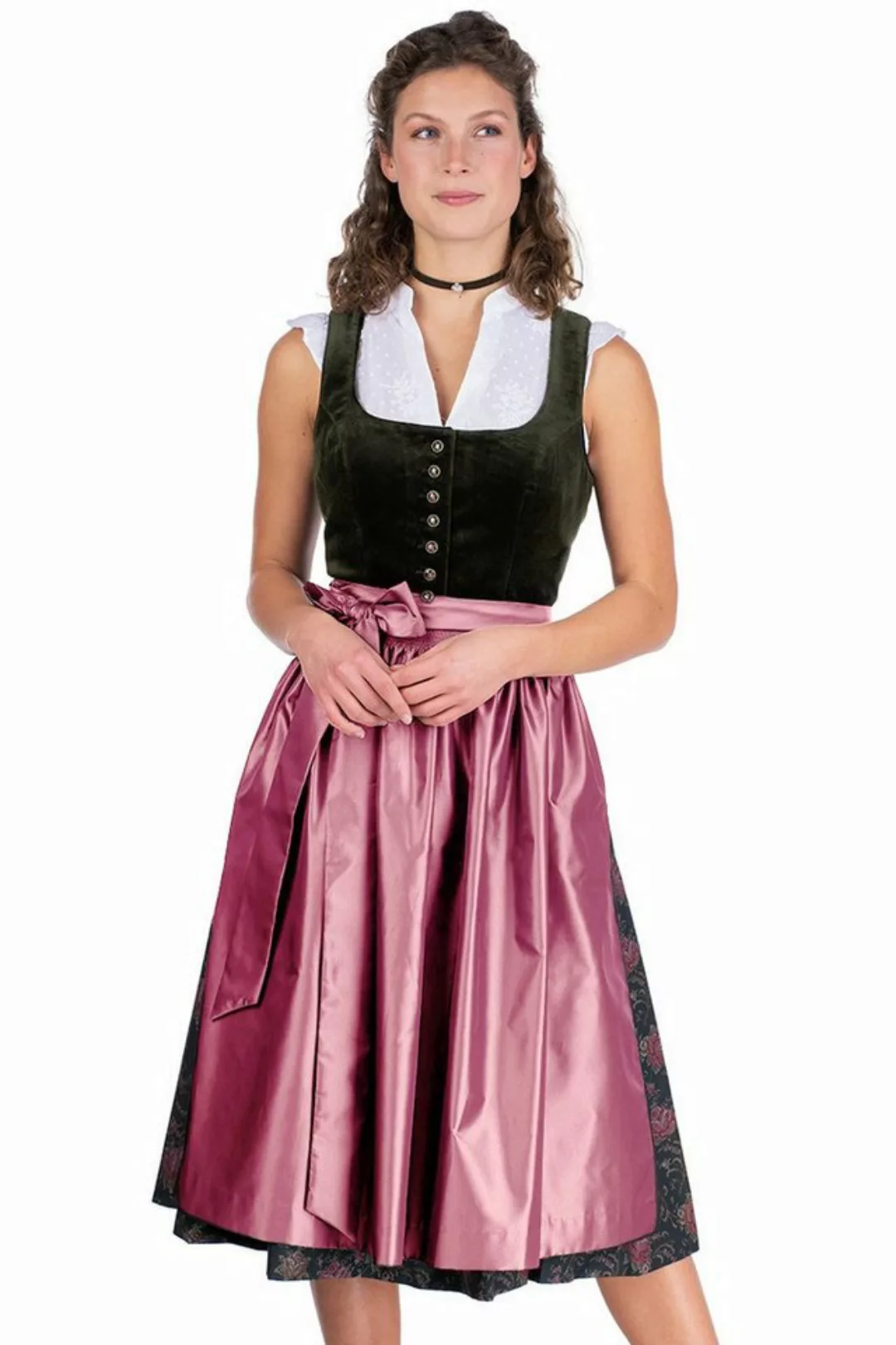 Hammerschmid Dirndl Samt Dirndl 2tlg. - KOFLERSEE - oliv/mauve günstig online kaufen