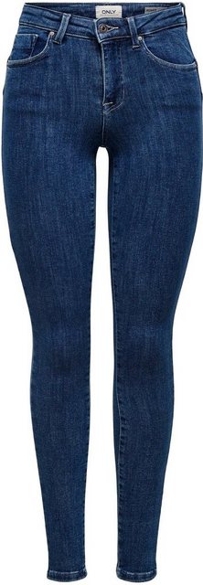 Only Damen Jeans ONLPOWER MID PUSH UP SK JEA REA3223 - Skinny Fit - Blau - günstig online kaufen