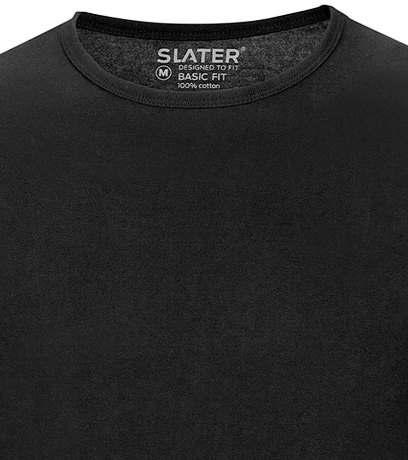 Slater 2er-Pack Basic Fit T-shirt Schwarz - Größe L günstig online kaufen