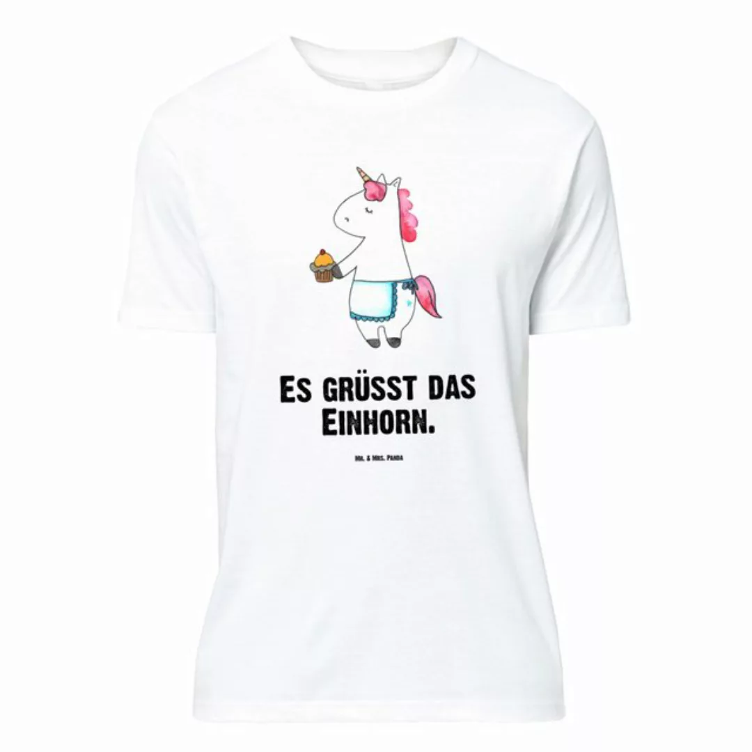 Mr. & Mrs. Panda T-Shirt Einhorn Muffin - Weiß - Geschenk, Einhörner, Männe günstig online kaufen