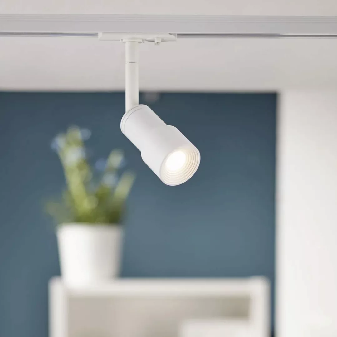 famlights | 1-Phasen LED Schienenspot Jonte in Weiß dreh-und schwenkbar ein günstig online kaufen