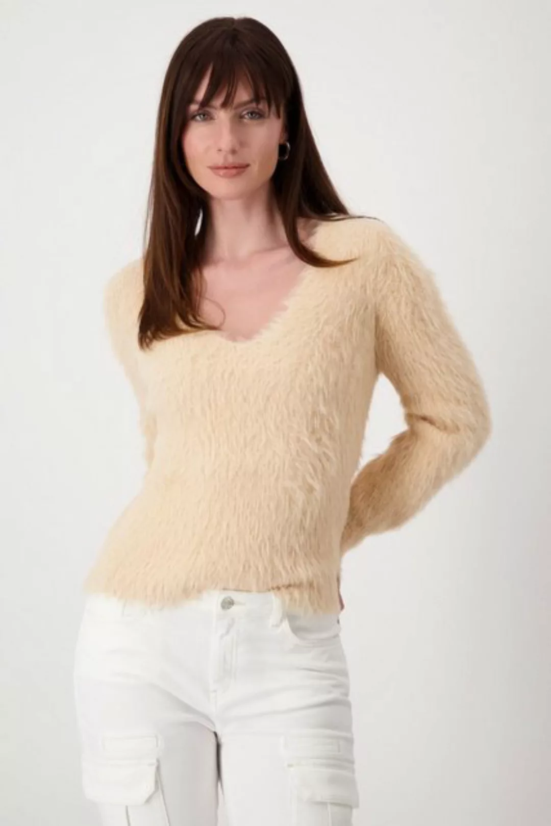 Monari Blusenshirt Flauschiger Pullover blush günstig online kaufen