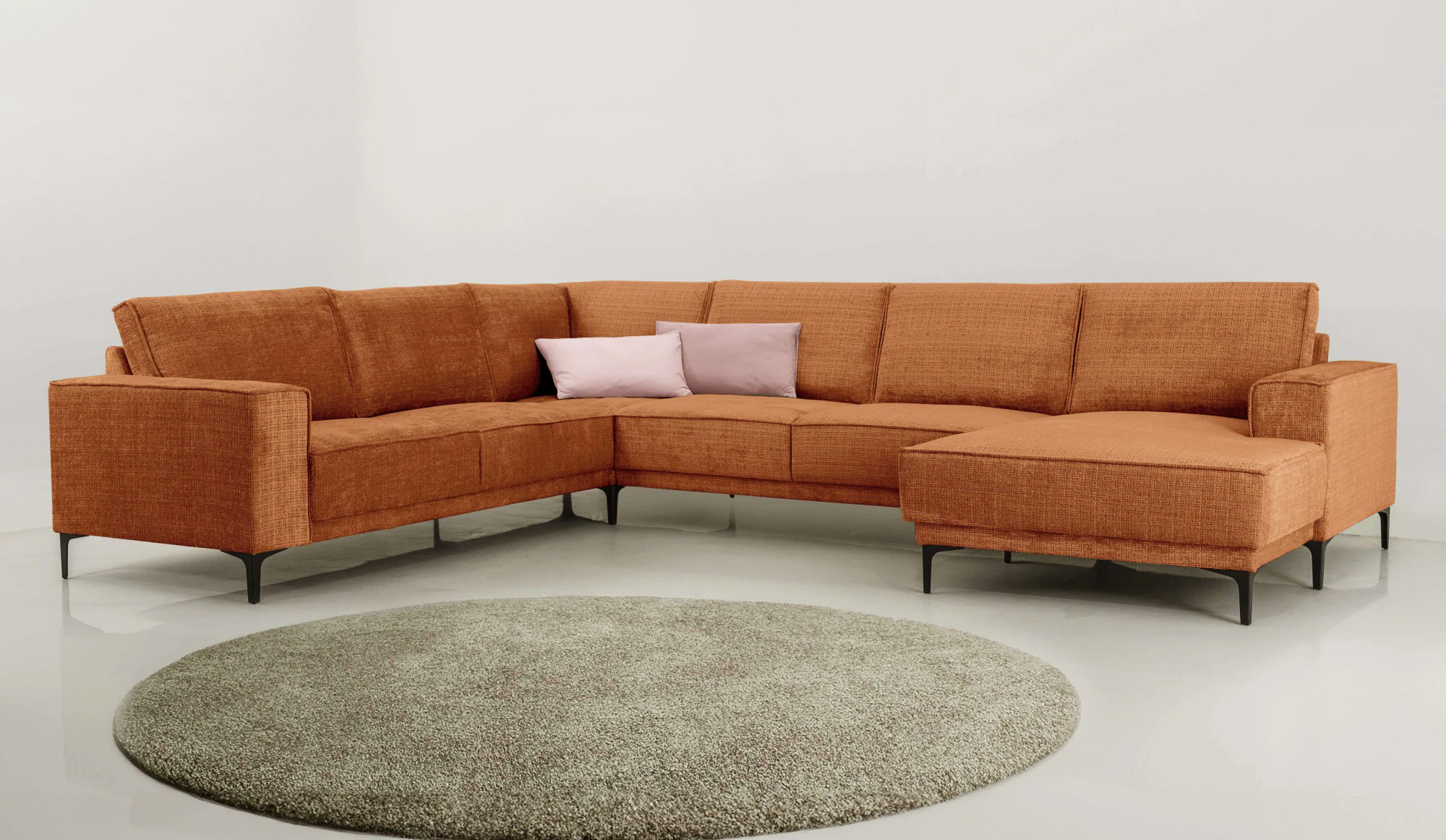 Places of Style Wohnlandschaft »XXL Sofa Oland, Struktur, Flachgewebe, Luxu günstig online kaufen