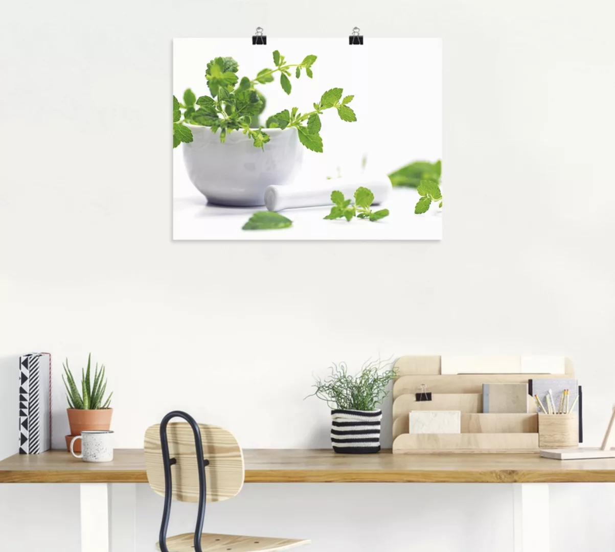 Artland Wandbild "Melissa officinalis", Lebensmittel, (1 St.), als Leinwand günstig online kaufen