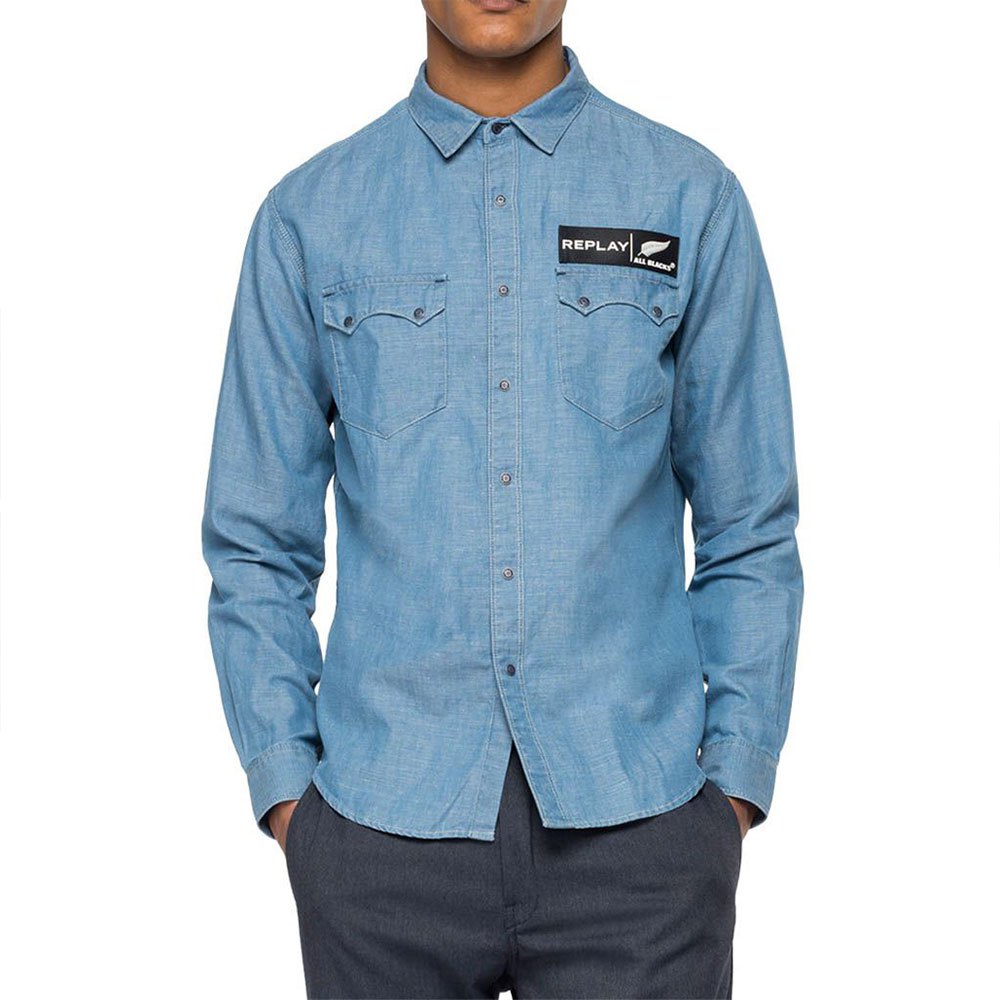 Replay Mab402.000.180z19.010 Shirt XL Light Blue günstig online kaufen