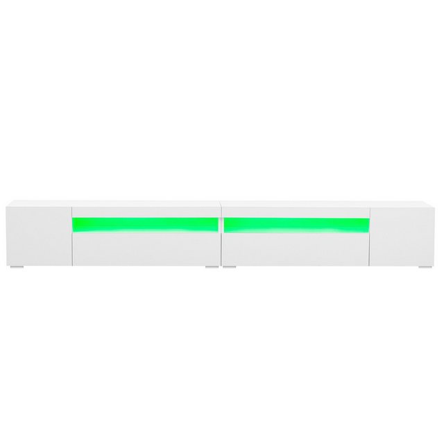 MODFU TV-Schrank TV Lowboard Fernsehschrank (Weiß) LED -Licht im 4 farben T günstig online kaufen