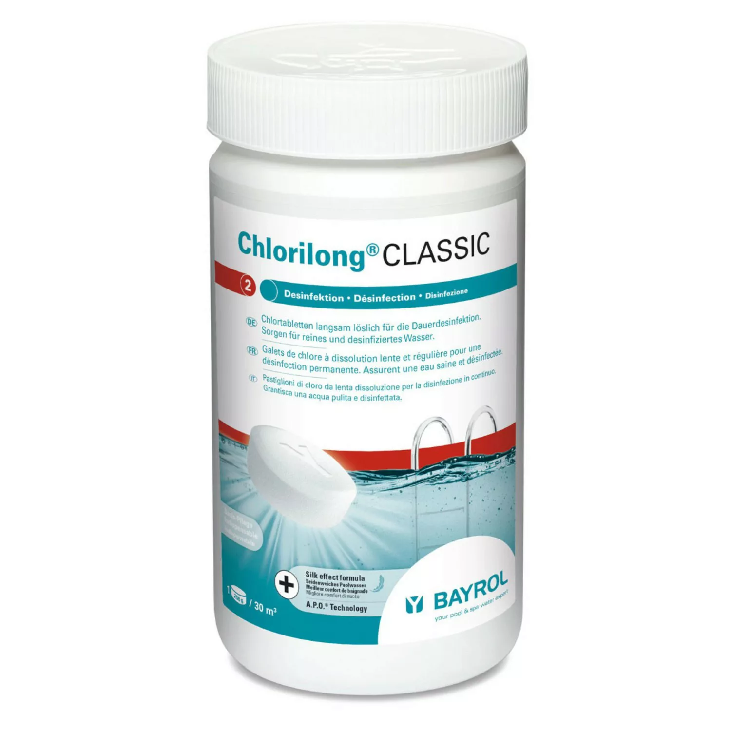 Bayrol Chlorilong Classic Chlortablette zur Langzeitdesinfektion 1,25 kg günstig online kaufen