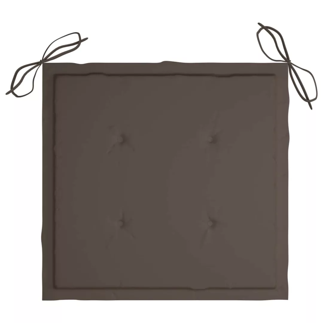 Gartenstuhl-sitzkissen 6 Stk. Taupe 50x50x4 Cm Stoff günstig online kaufen