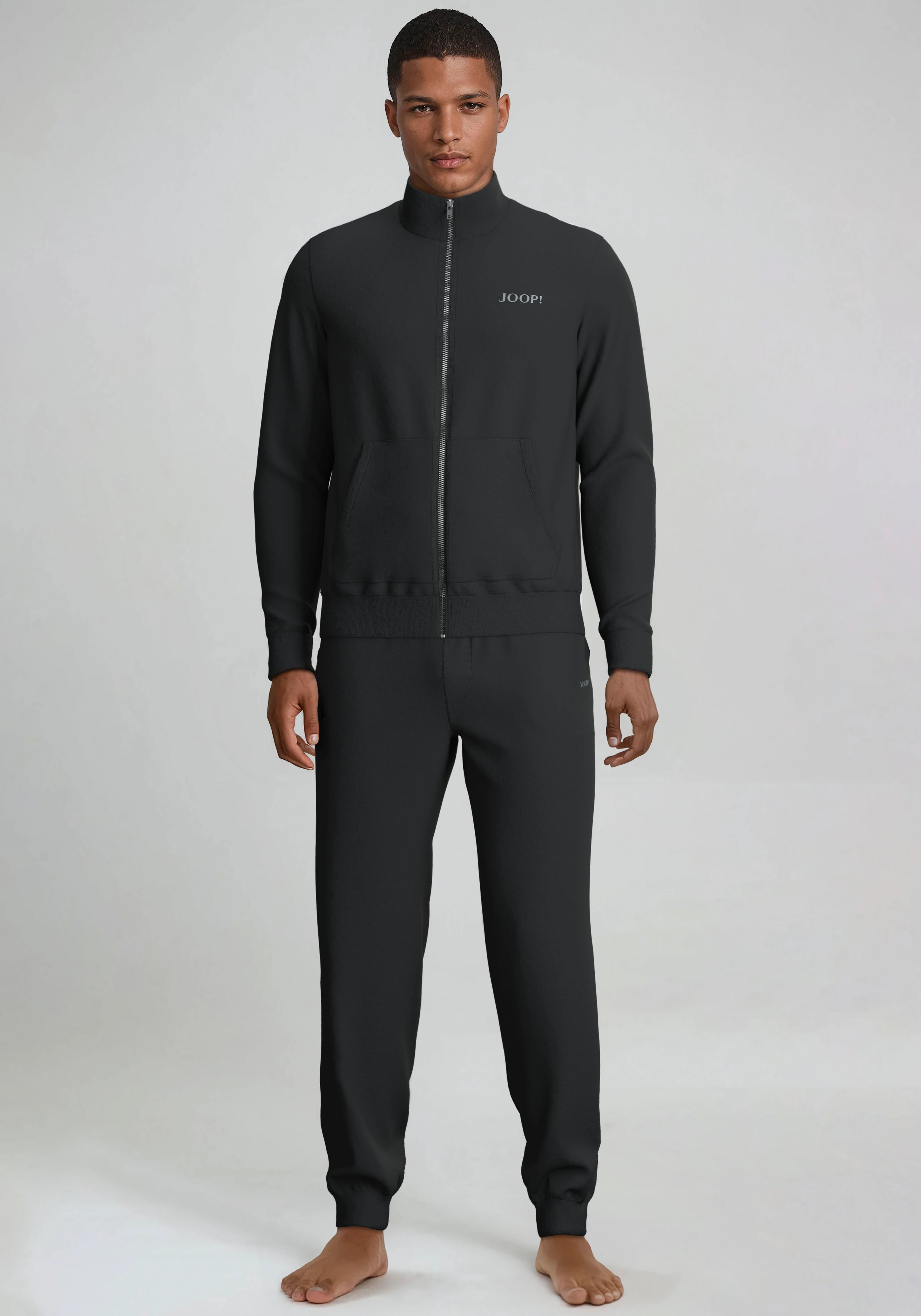 JOOP Sweatjacke "Comfort", Stehkragen, Regular Fit, geteilte Kängurutaschen günstig online kaufen