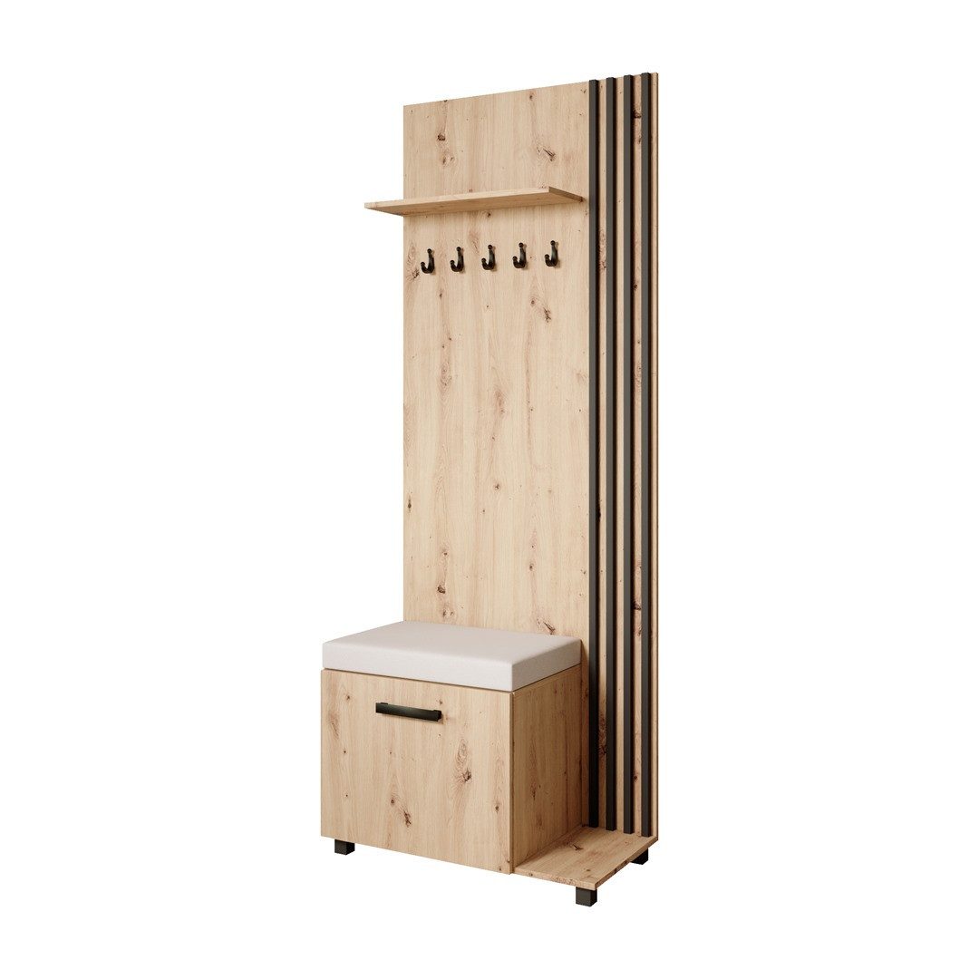 Beautysofa Garderobenschrank Garderobenschrank mit Aufhängern LIVIA günstig online kaufen
