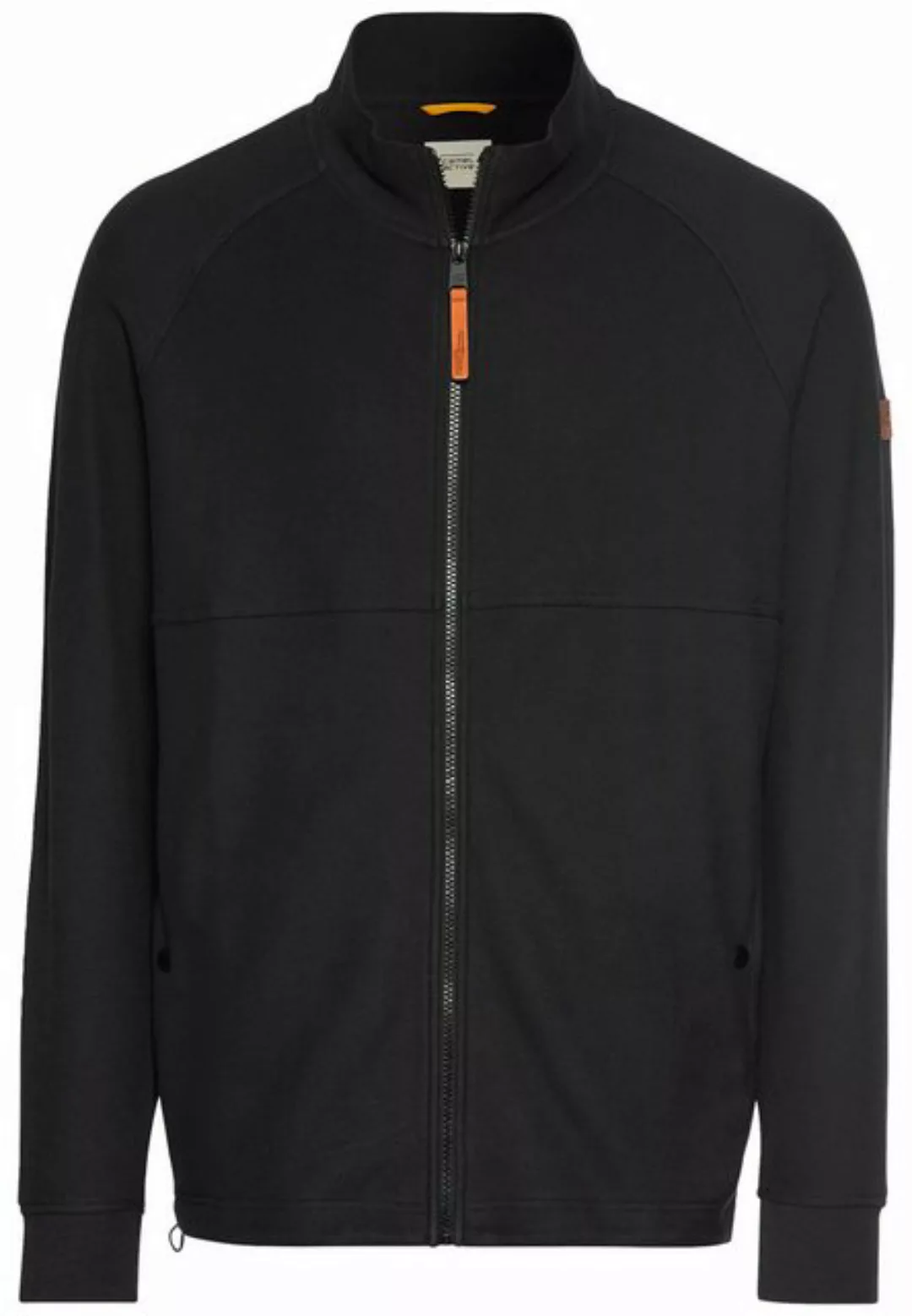 camel active Fleecejacke mit Stehkragen Markenlogo günstig online kaufen