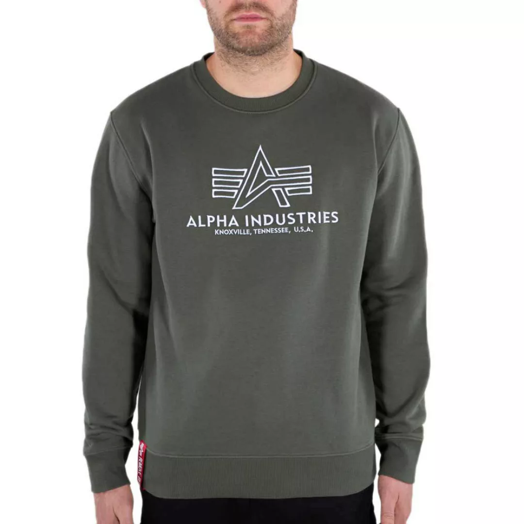 Alpha Industries Basic Embroidery Sweatshirt XS Dark Olive günstig online kaufen
