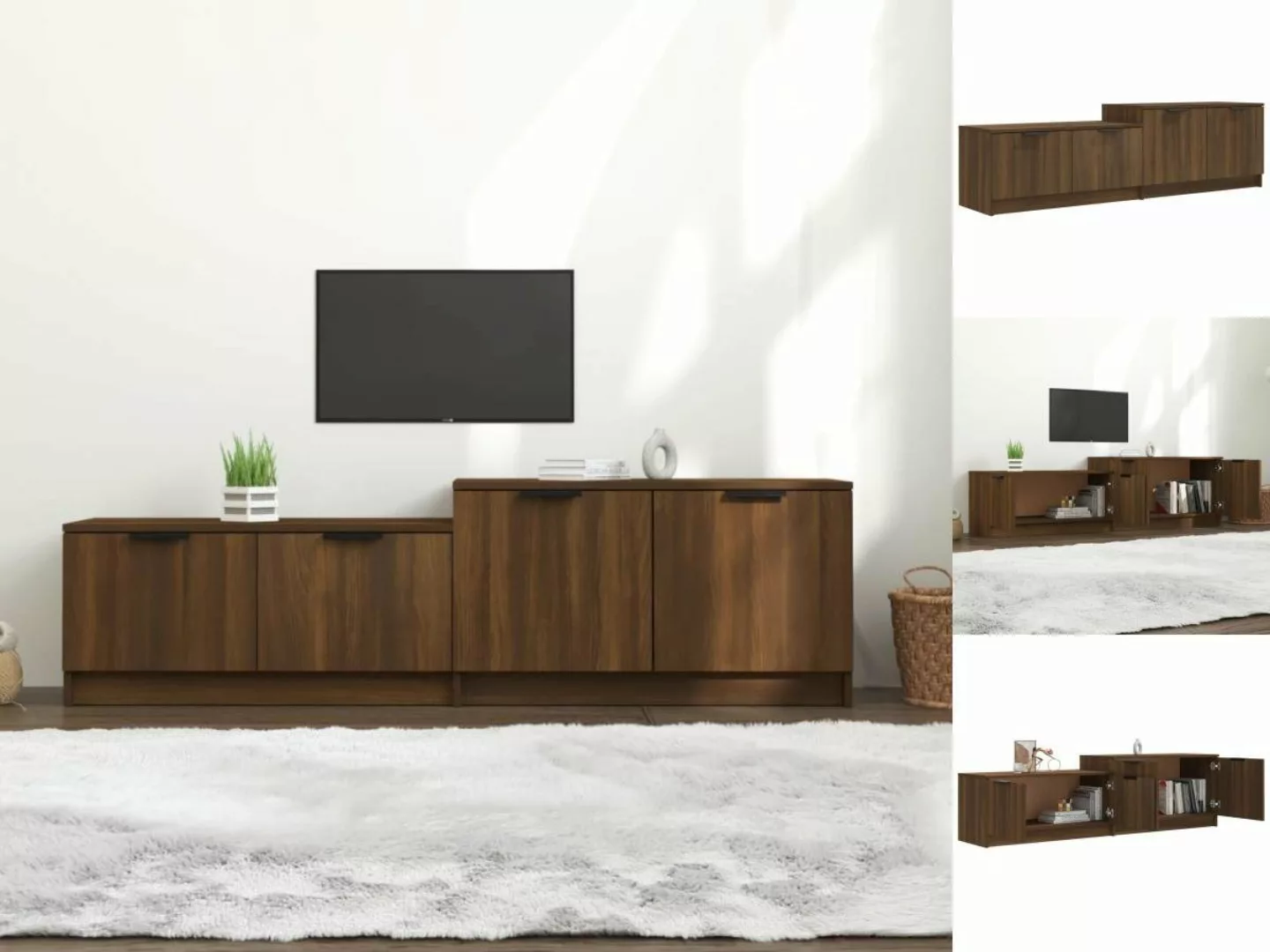 vidaXL TV-Schrank TV-Schrank Braun Eichen-Optik 158,5x36x45 cm Holzwerkstof günstig online kaufen