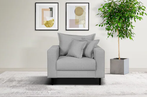 Home affaire Sessel "VEYRAS Loungesessel, Maße B/T/H: 95/84/76 cm", mit Wel günstig online kaufen