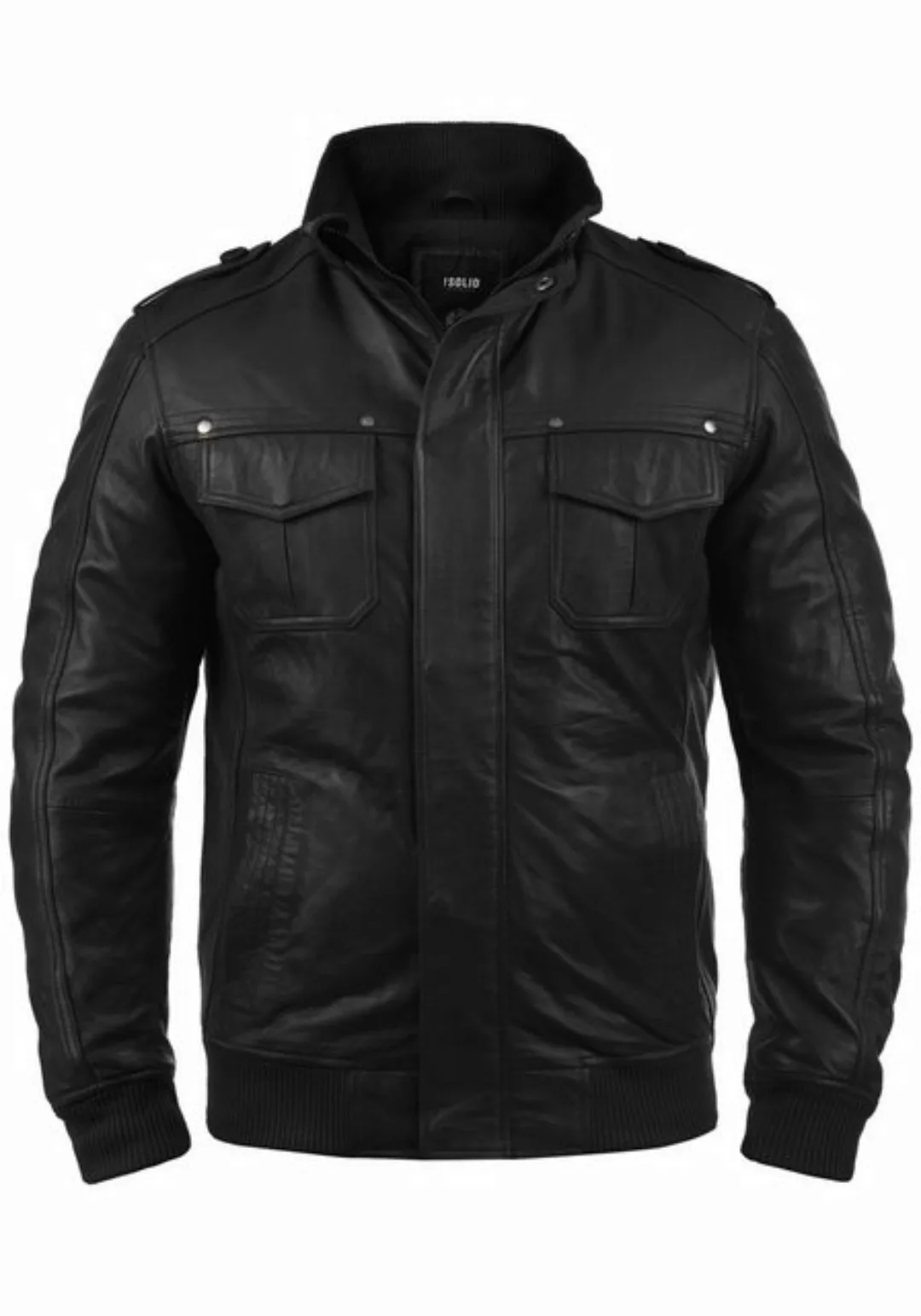 !Solid Lederjacke SDCamash Bikerjacke mit Stehkragen günstig online kaufen