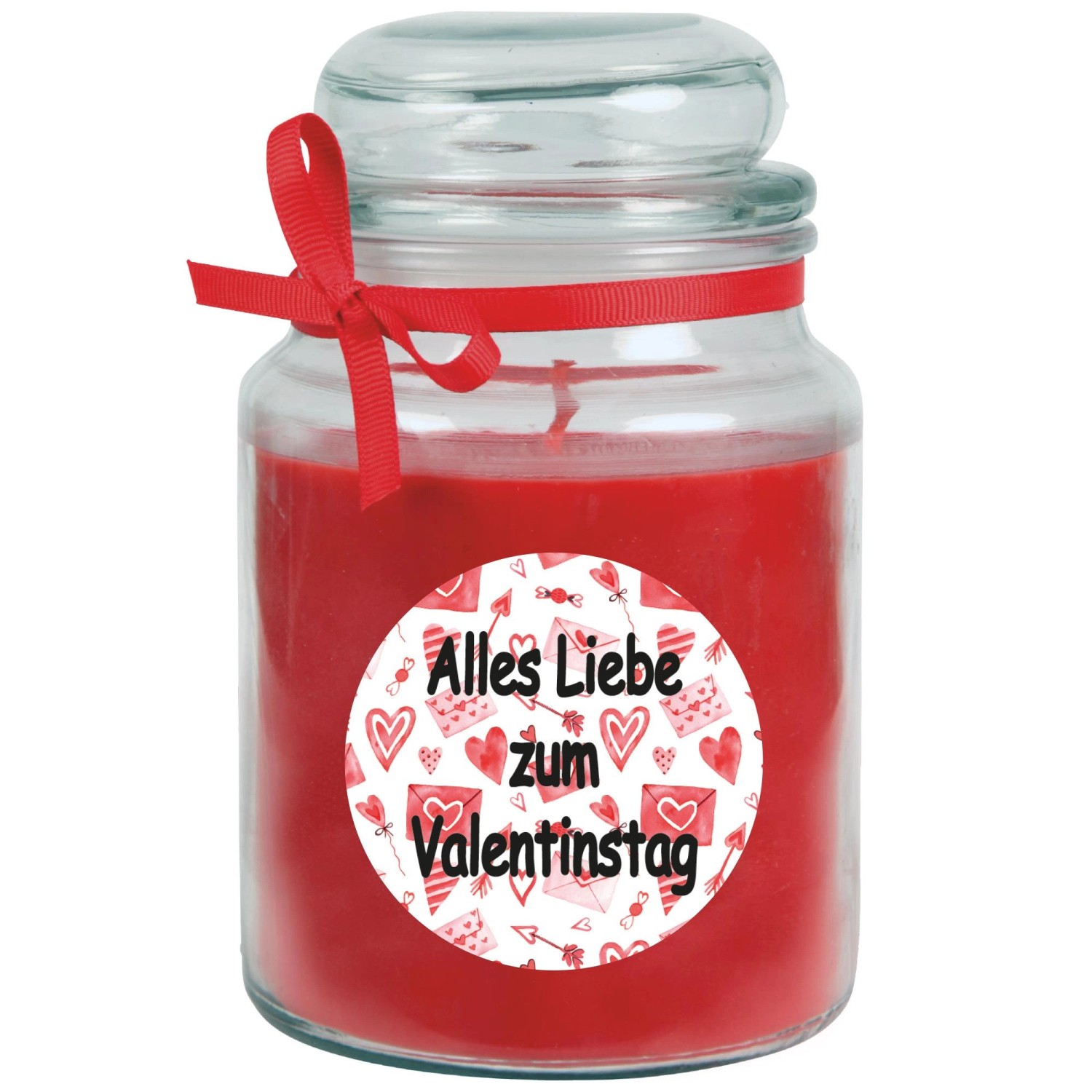 HS Candle Duftkerze & Glas Valentinstag Bonbon 110h Alles Liebe günstig online kaufen