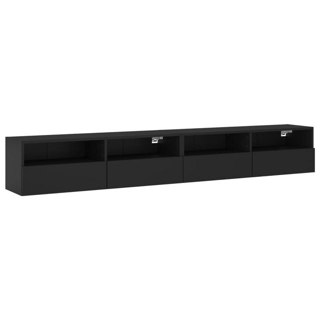 vidaXL TV-Schrank TV-Wandschränke 2 Stk. Schwarz 100x30x30 cm Holzwerkstoff günstig online kaufen