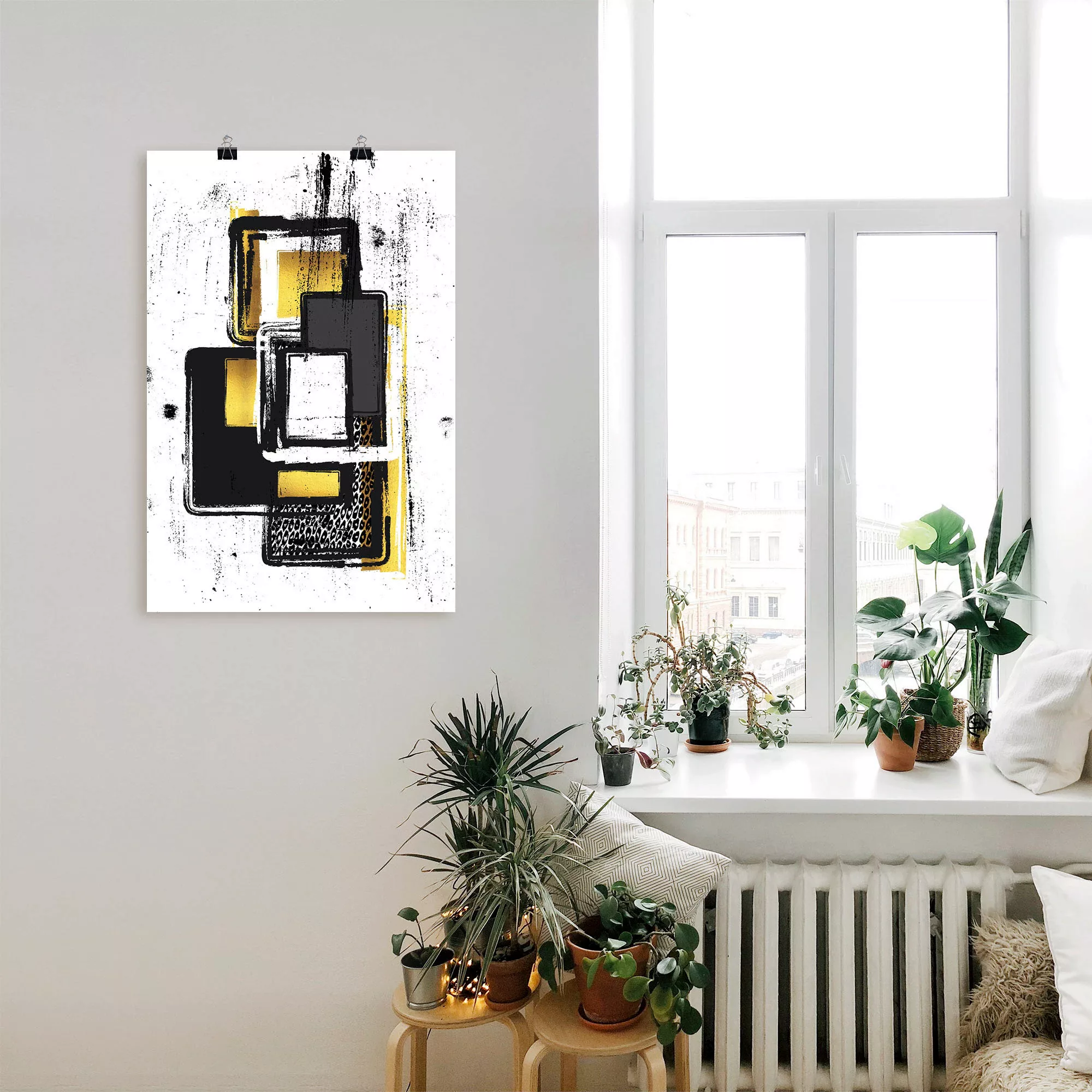 Artland Wandbild »Abstrakte Malerei Nr. 3 gold«, Muster, (1 St.), als Leinw günstig online kaufen