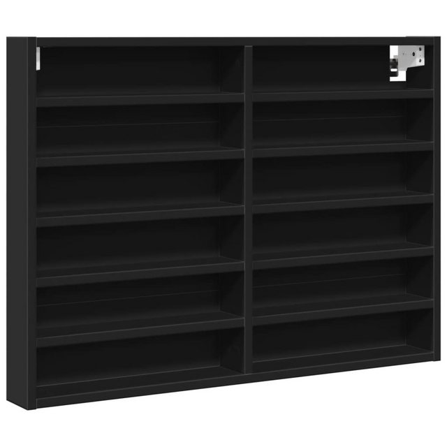 vidaXL Schrankmodule Vitrinenschrank Schwarz 80x8,5x58 cm Holzwerkstoff günstig online kaufen