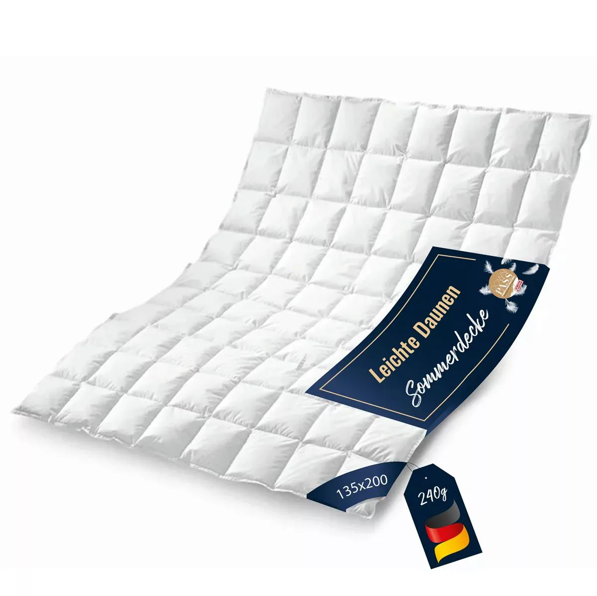 Daunenpass Sommer Daunen Bettdecke Sommerbett Sommerdecke 240g 135x200 günstig online kaufen