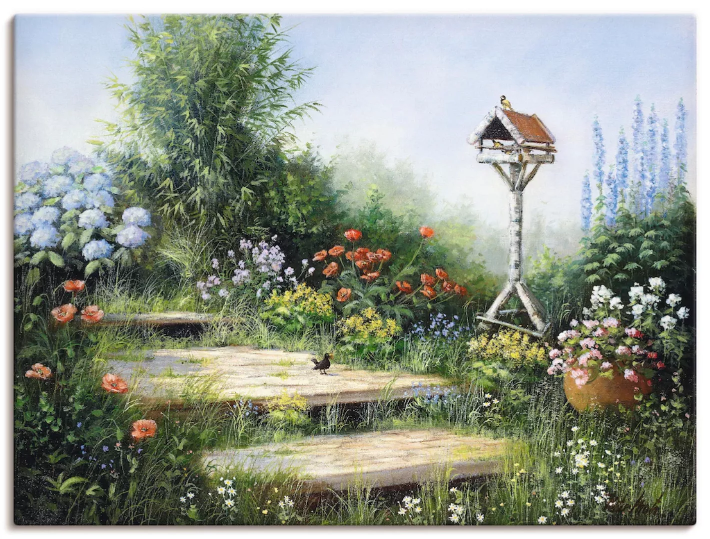 Artland Leinwandbild "Lieder der Vögel", Garten, (1 St.), auf Keilrahmen ge günstig online kaufen