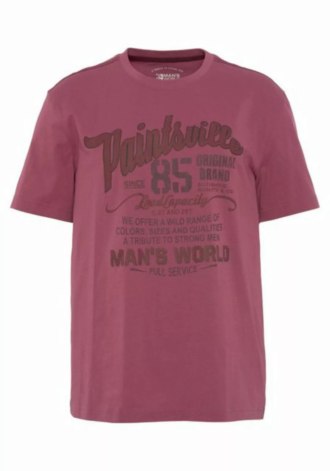 Man's World T-Shirt Kurzarm, mit stylischem Print, Rundhalsausschnitt, aus günstig online kaufen