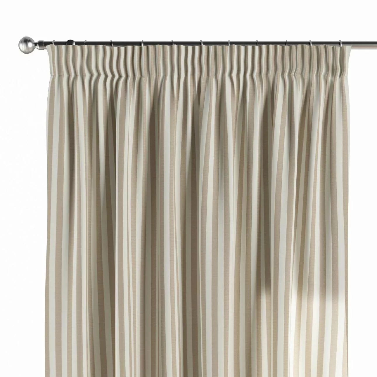 Vorhang mit Kräuselband, hellbraun-ecru , Quadro (136-07) günstig online kaufen