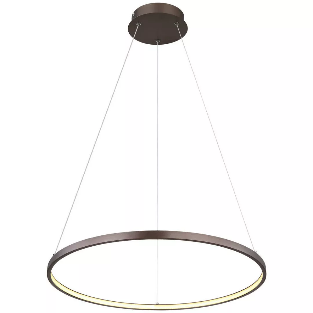 GLOBO LED-Pendelleuchte 67192-29BR kaffee Metall Kunststoff H/D: ca. 120x60 günstig online kaufen