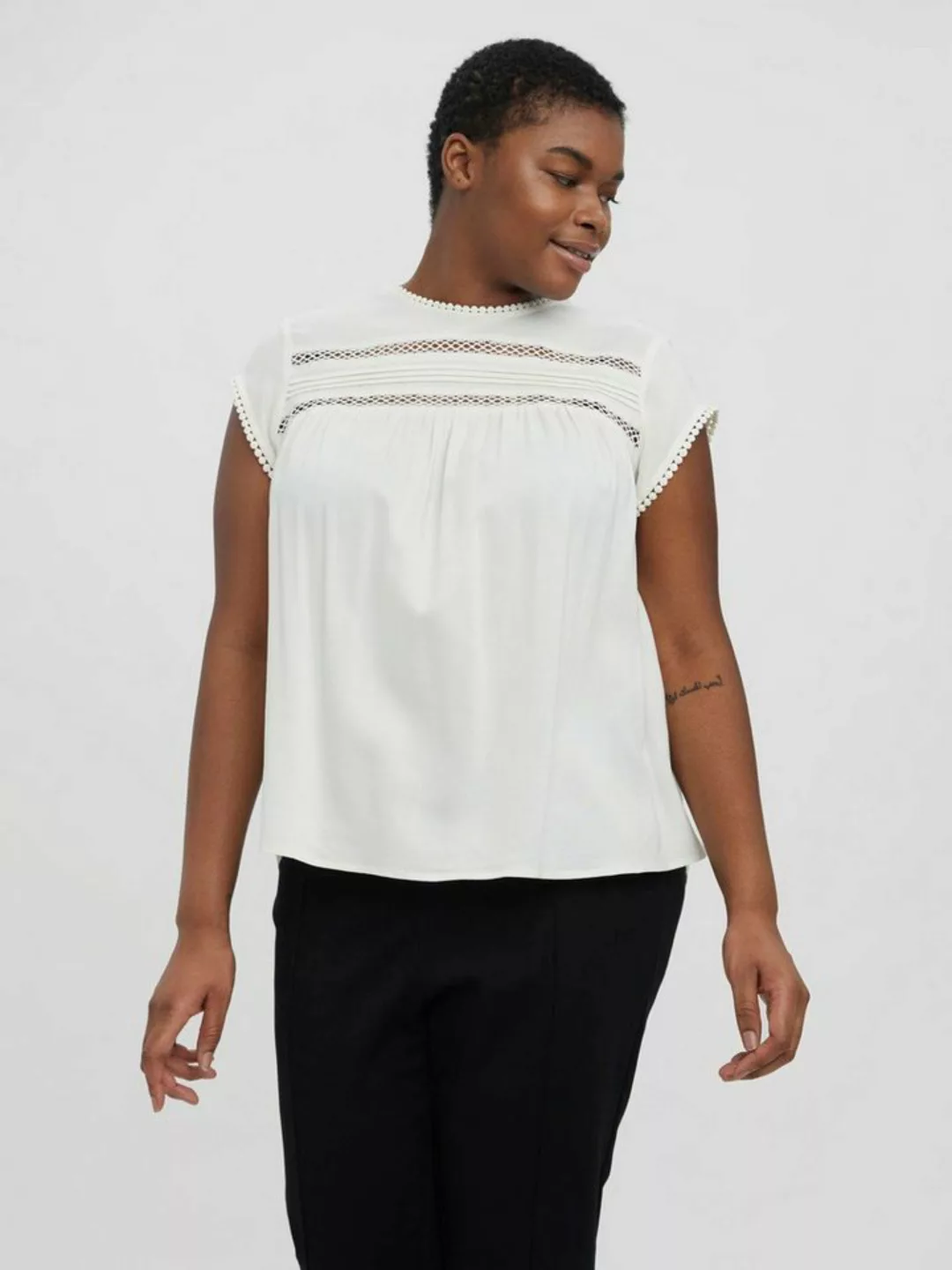 Vero Moda Curve Kurzarmbluse VMDebbie (1-tlg) Cut-Outs günstig online kaufen