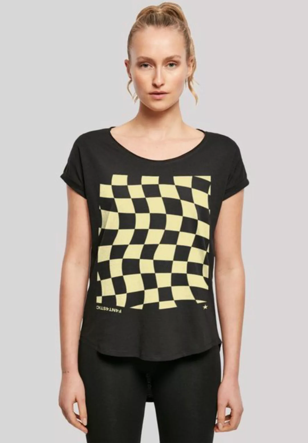 F4NT4STIC T-Shirt Wavy Schach Muster Print günstig online kaufen