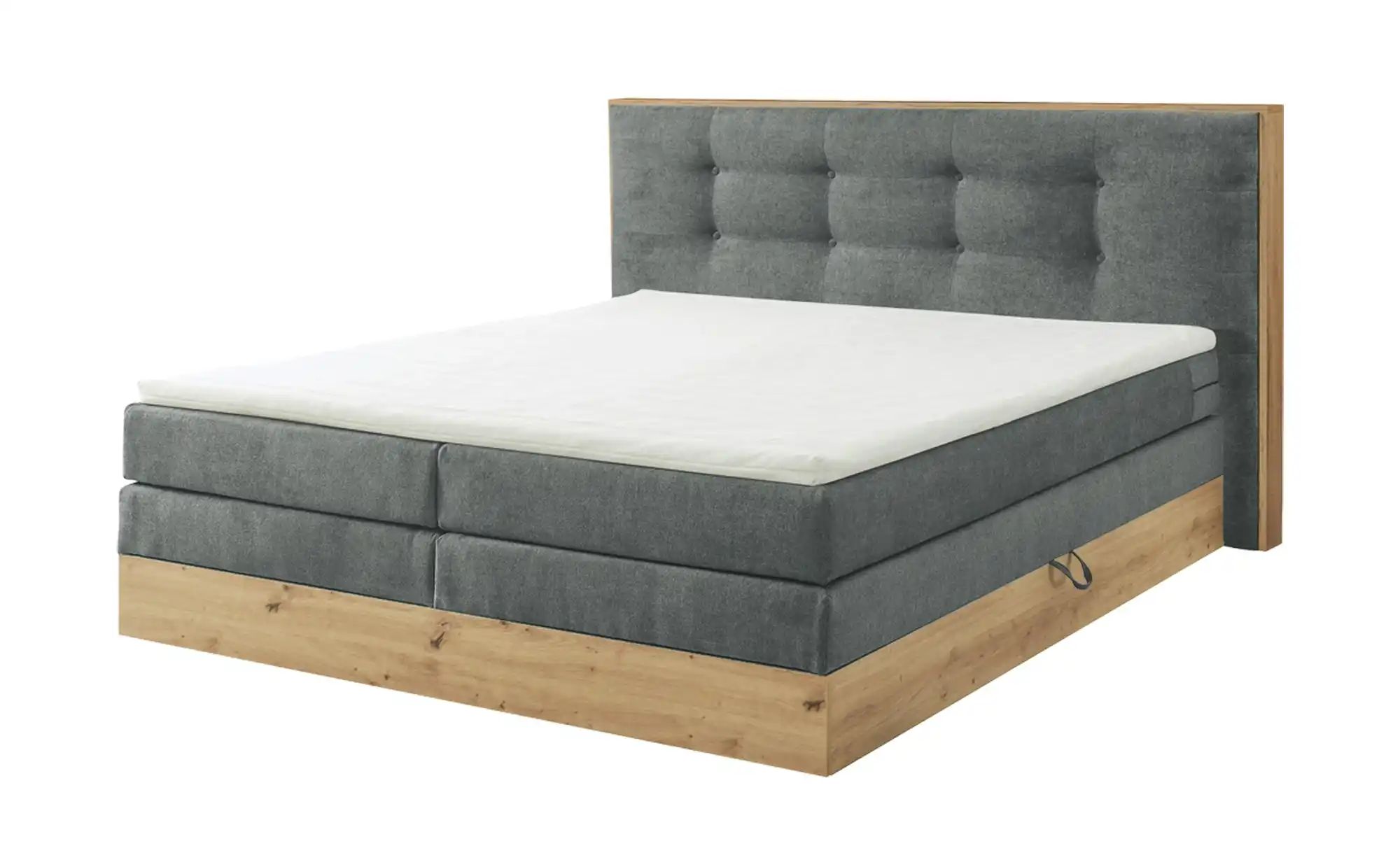 uno Boxspringbett mit Bettkasten Nox ¦ grau ¦ Maße (cm): B: 205 H: 114 Bett günstig online kaufen