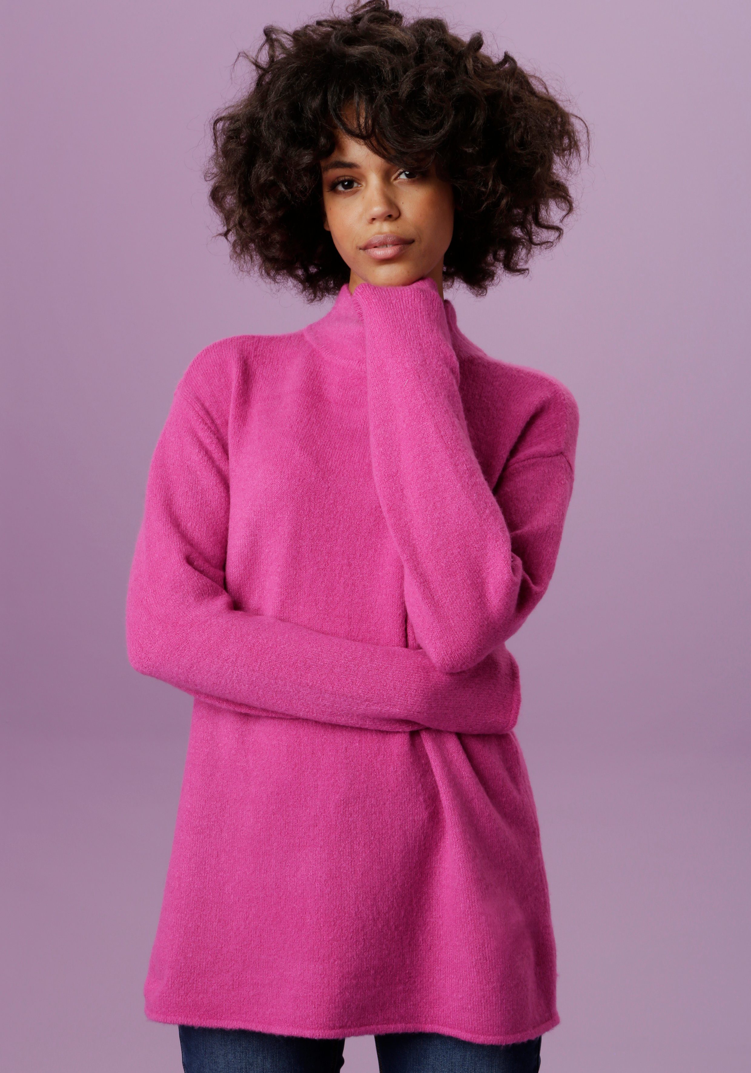 Aniston CASUAL Strickpullover mit Stehkragen günstig online kaufen