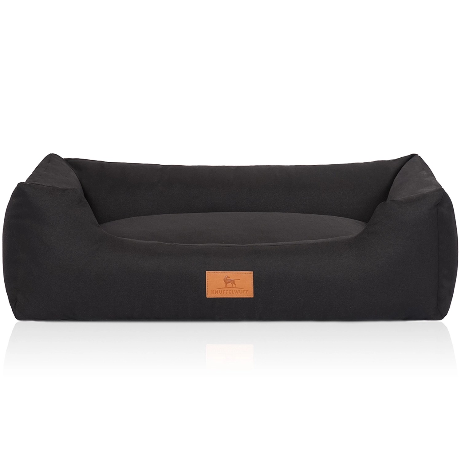 Knuffelwuff Hundebett Lotte Velours M-L 85 x 63cm Schwarz günstig online kaufen