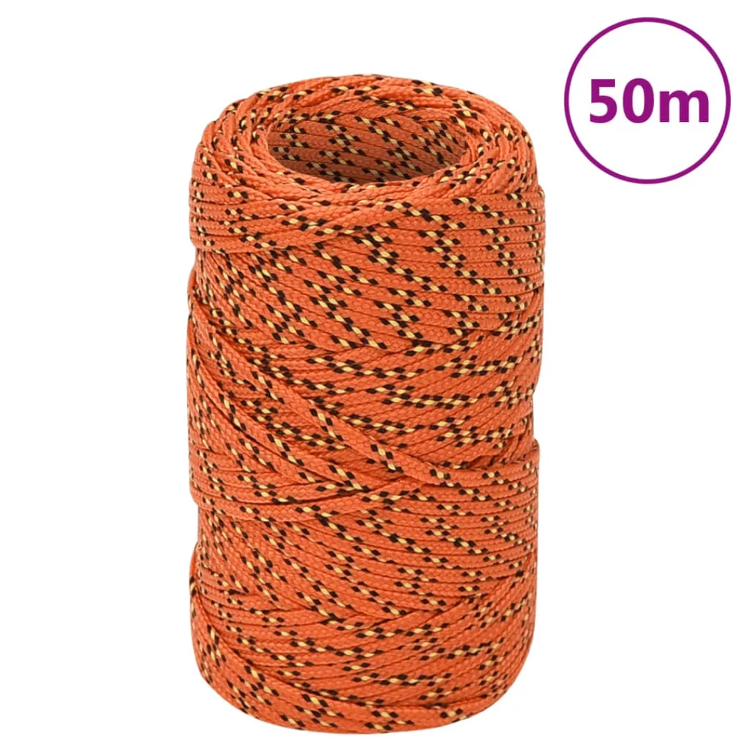 vidaXL Bootsseil Orange 2 mm 50 günstig online kaufen