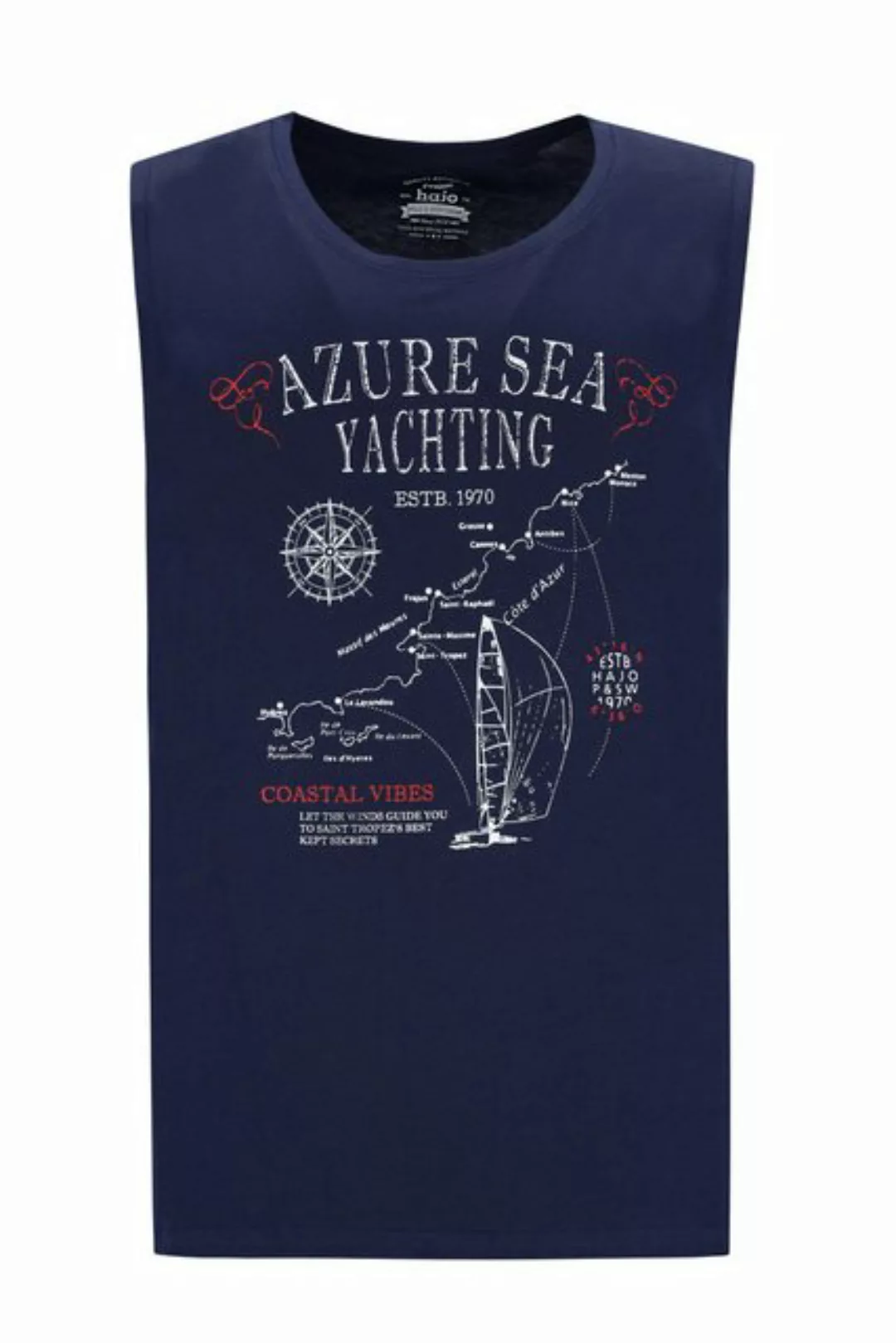 Hajo T-Shirt H AchselshirtAzur Sea Yachting marine günstig online kaufen