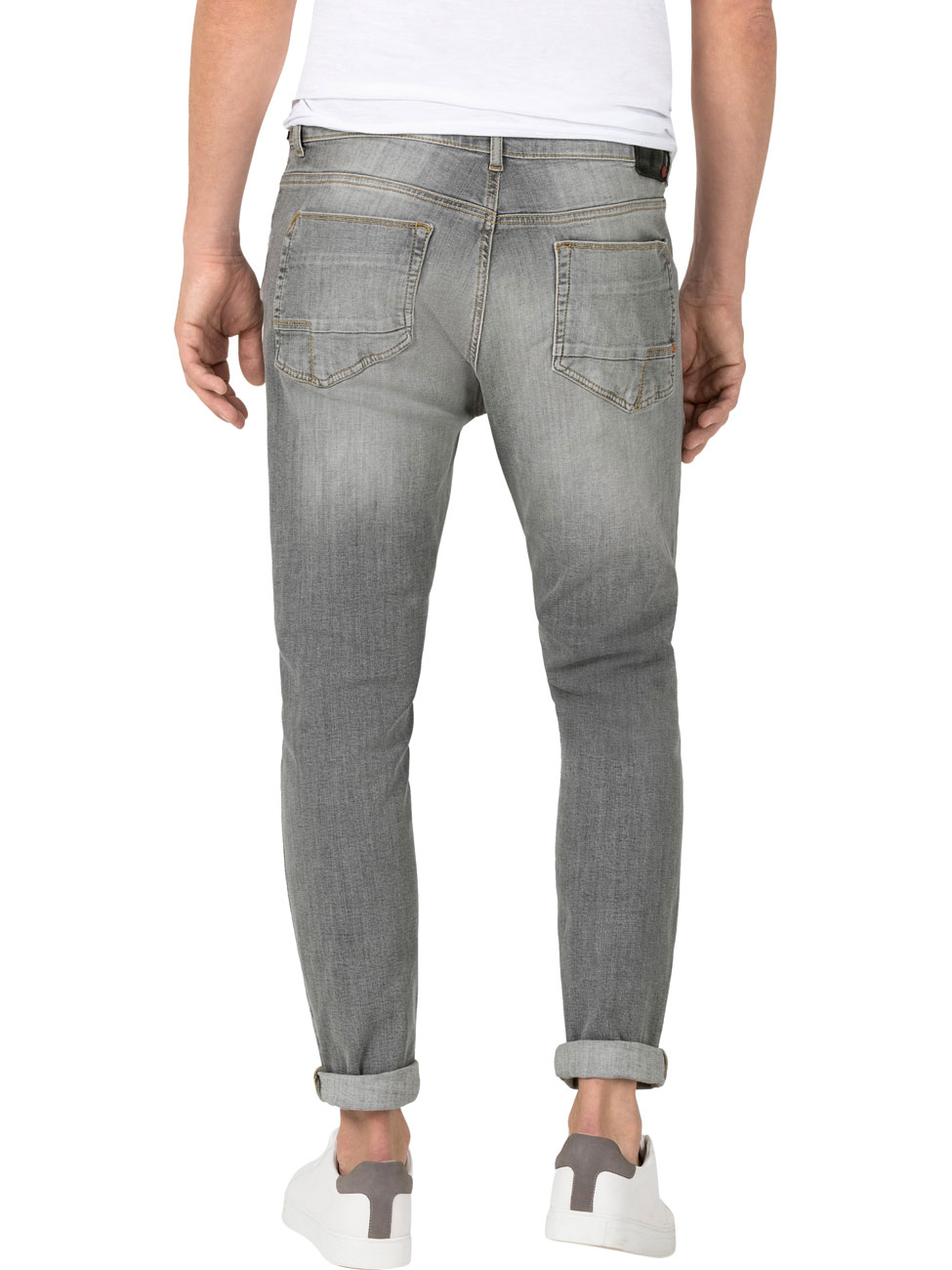 TIMEZONE Herren Jeans Slim DwyaneTZ - Slim Fit - Grau - Grey Brushed Wash günstig online kaufen