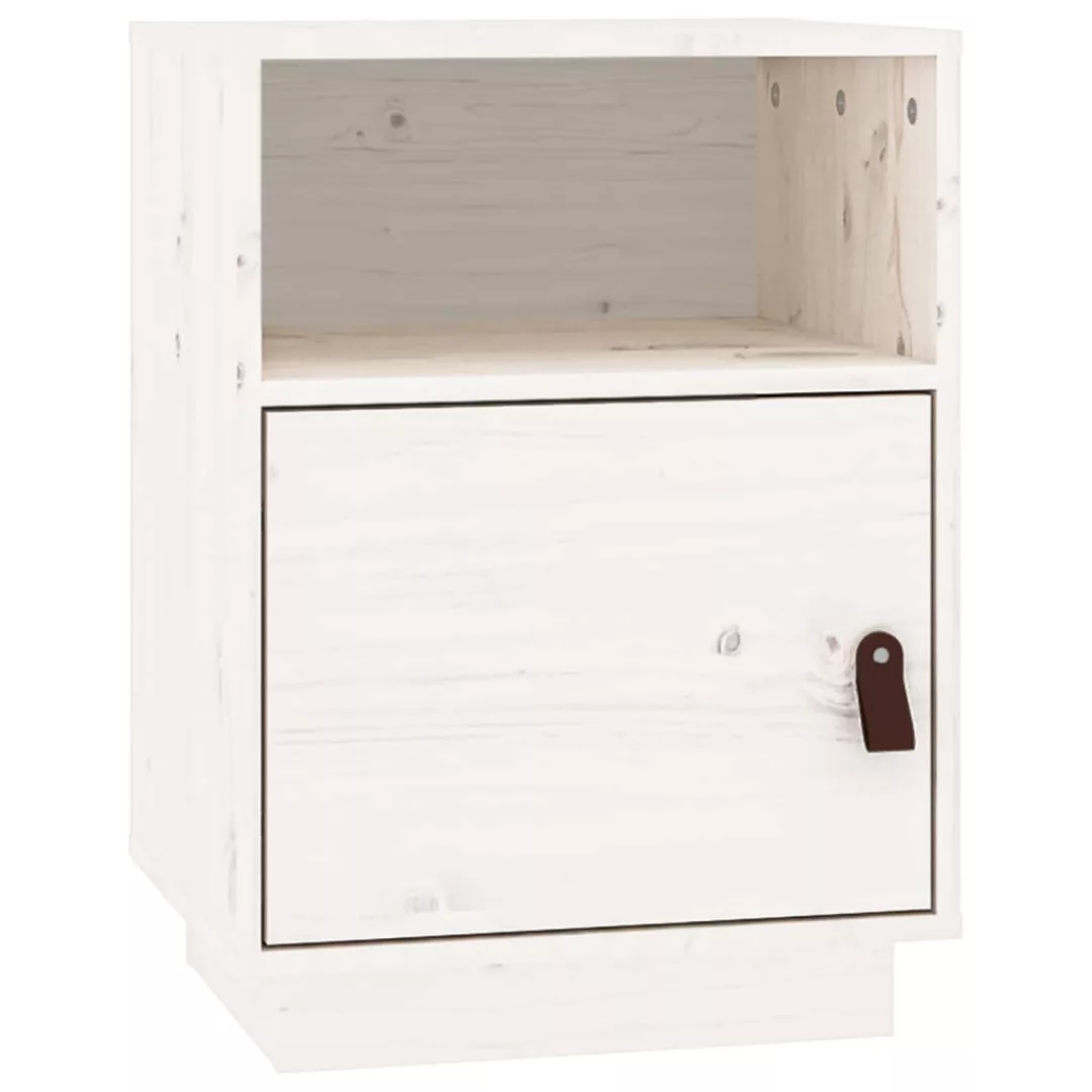 Vidaxl Nachttisch Weiß 40x34x55 Cm Massivholz Kiefer günstig online kaufen