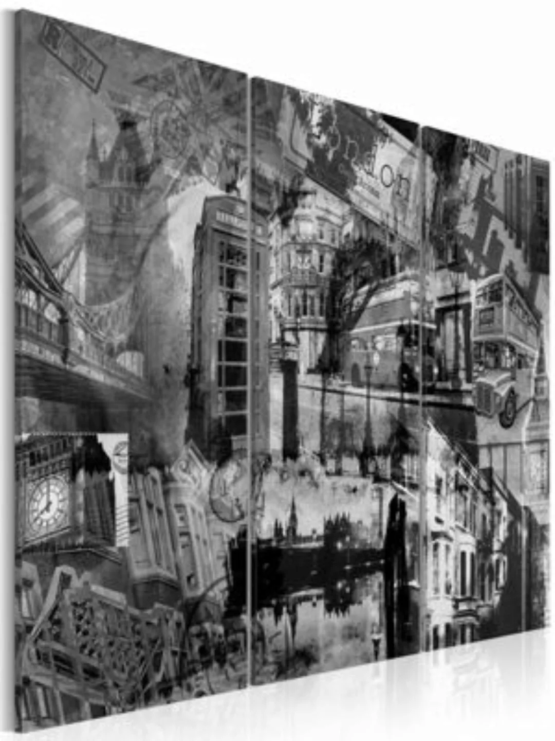 artgeist Wandbild Das Wesen von London - Triptychon schwarz/weiß Gr. 60 x 4 günstig online kaufen