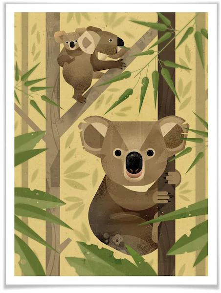 Wall-Art Poster "Koala", Tiere, (1 St.), Poster ohne Bilderrahmen günstig online kaufen
