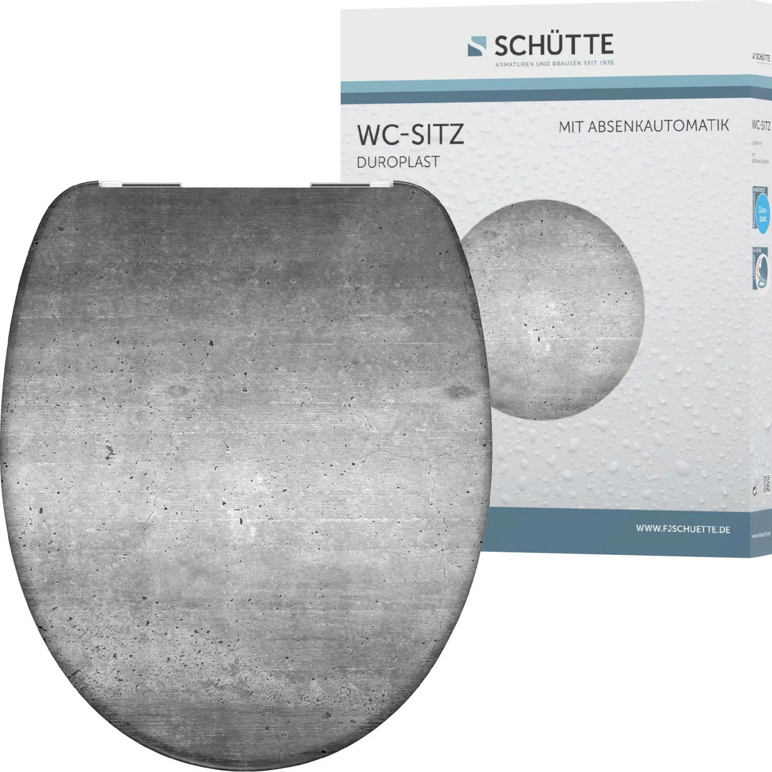 Schütte WC-Sitz "Industrial Grey", Duroplast, mit Absenkautomatik günstig online kaufen