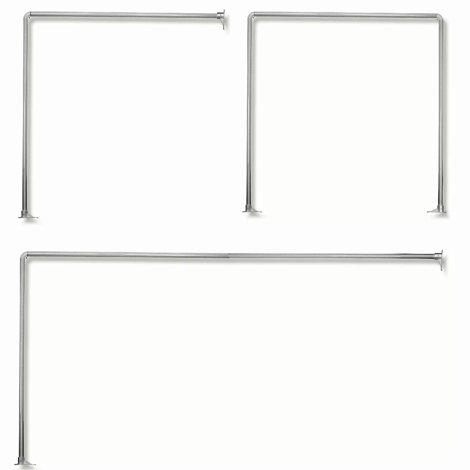 Clever-Kauf-24 Duschvorhangstange Universal Winkelduschstange, Farbe: silbe günstig online kaufen
