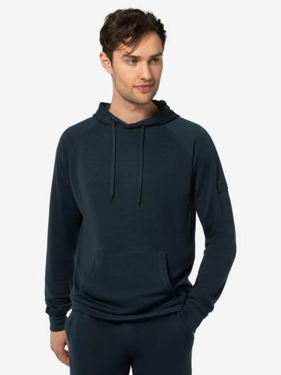 SUPER.NATURAL Hoodie für Herren, nachhaltig, Merino FAVOURITE BIO Logo Prin günstig online kaufen