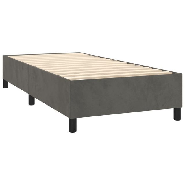 furnicato Bett Boxspringbett mit Matratze Dunkelgrau 80x200 cm Samt (1-tlg) günstig online kaufen