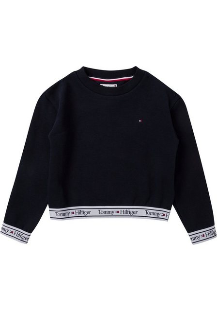 Tommy Hilfiger Sweatshirt TOMMY TAPE CNK SWEATSHIRT L/S (1-tlg) mit elastis günstig online kaufen