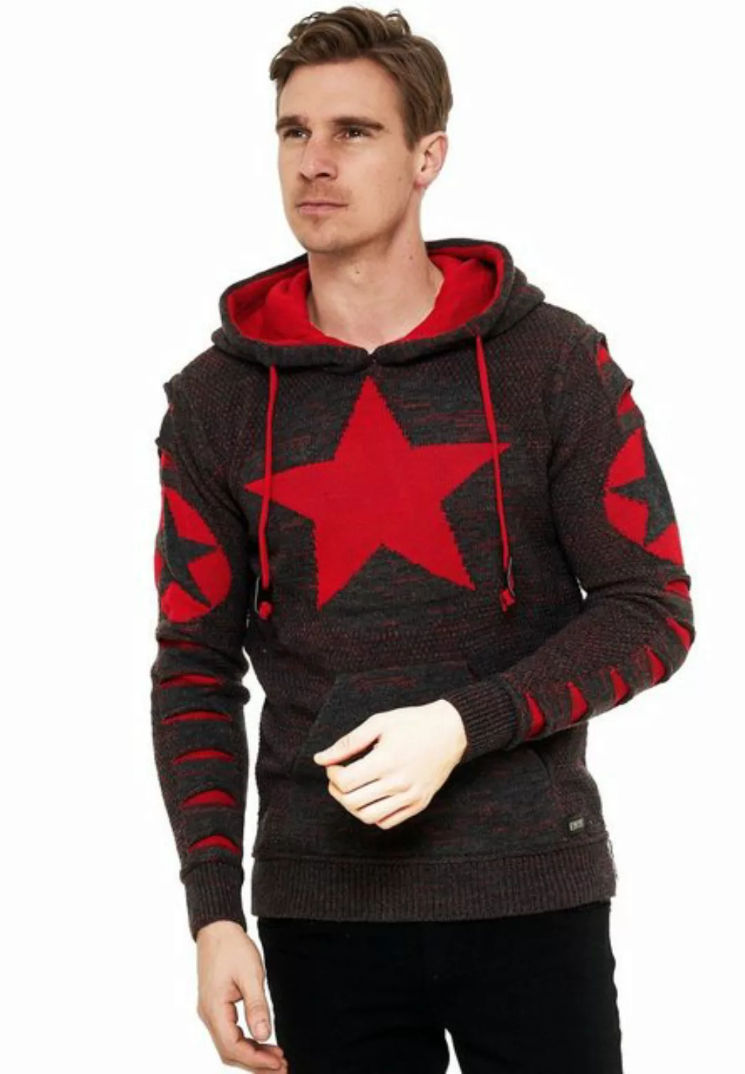 Rusty Neal Kapuzensweatshirt mit großem Stern-Design günstig online kaufen