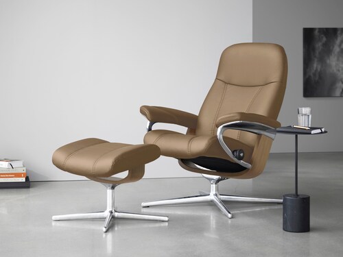 Stressless Fußhocker "Consul", mit Cross Base, Größe S, M & L, Holzakzent E günstig online kaufen