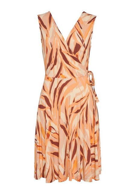 LASCANA Jerseykleid mit V-Ausschnitt in Wickeloptik, Sommerkleid im Allover günstig online kaufen