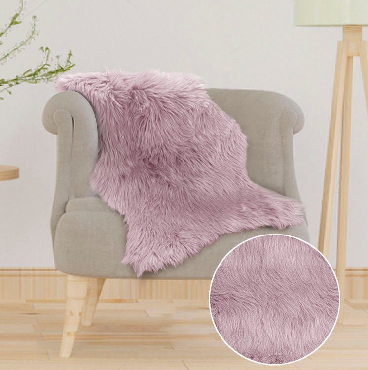 my home Hochflor-Teppich Valeria Fellteppich kuschelig, günstig online kaufen