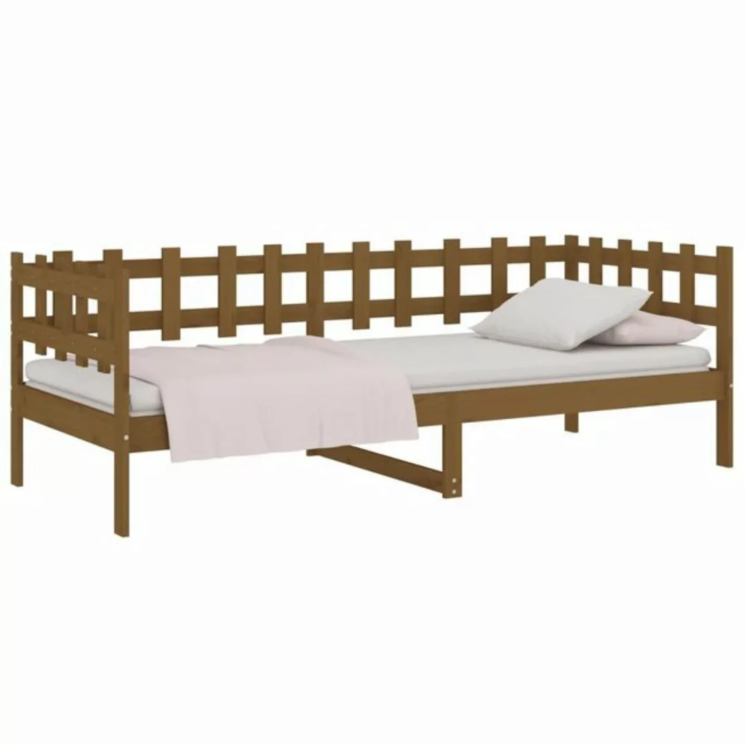 vidaXL Bett Tagesbett Honigbraun 80x200 cm Massivholz Kiefer günstig online kaufen